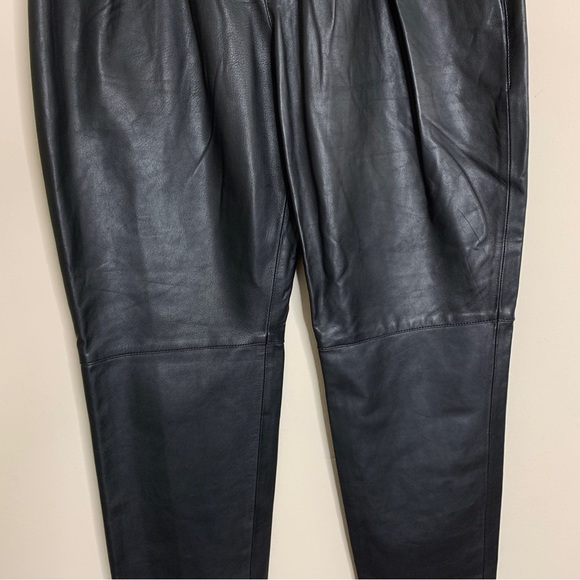 NEW Song of Style Revolve Suzie Leather Pants (Sz M) Belted Crop Black - Picture 7 of 15